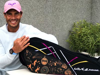 Nadal with Kia-Babolat Bag
