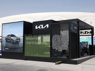 Kia brand booth at Brand Activation Areas in the stadiums