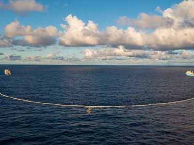 Kia X The Ocean Cleanup record catch, Victoria (CA) Drone view