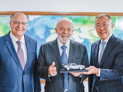 Euisun Chung Executive Chair of Hyundai Motor Group; Brazil President Luiz Inácio Lula da Silva; Brazil Vice President..