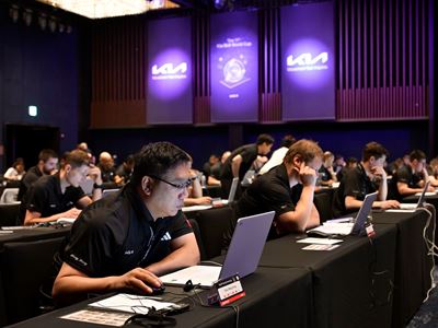 Kia Skill World Cup participants are taking written test at JW Marriott Hotel Seoul, Korea