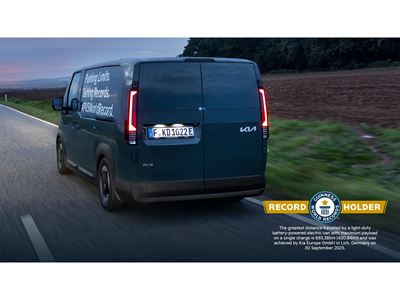 Kia PV5 Cargo sets a GUINNESS WORLD RECORDS™ title Kia PV5 Cargo sets a GUINNESS WORLD RECORDS™ title