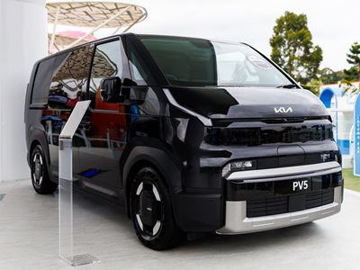 PV5 on display at the Kia booth in Melbourne Park