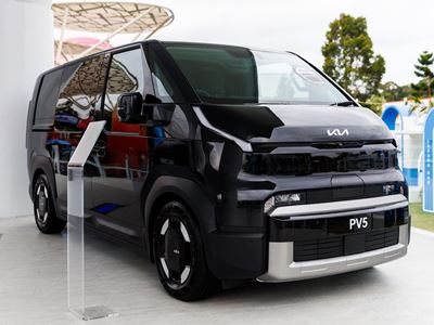PV5 on display at the Kia booth in Melbourne Park