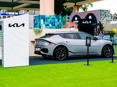 EV6 on display at the Kia booth in Melbourne Park