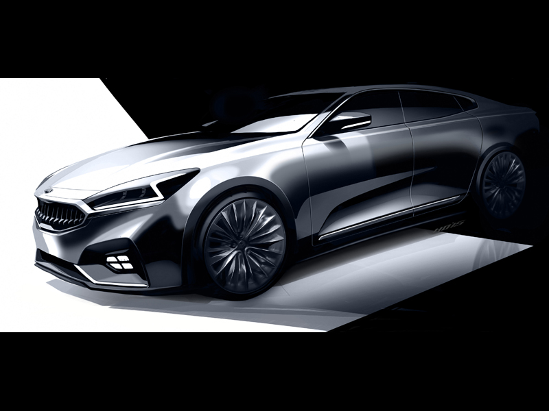 Next generation Kia Cadenza - Front Quarter Rendering Next generation Kia Cadenza - Front Quarter Rendering