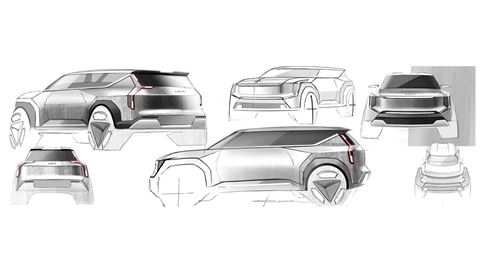 EV9 Exterior Sketches