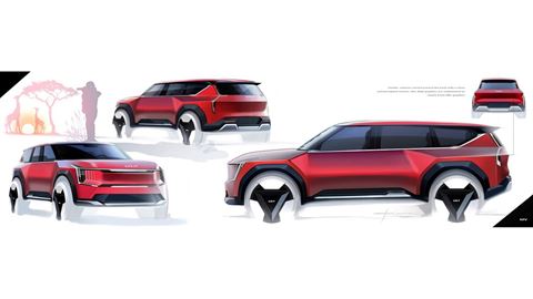 EV9 Exterior Sketches