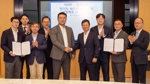 The MOU signing ceremony was participated by Heung soo Kim fifth from left Executive Vice President and Head of