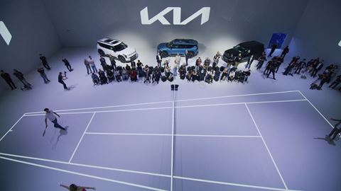 Rafael Nadal plays tennis on TheIcon court with his primary coach