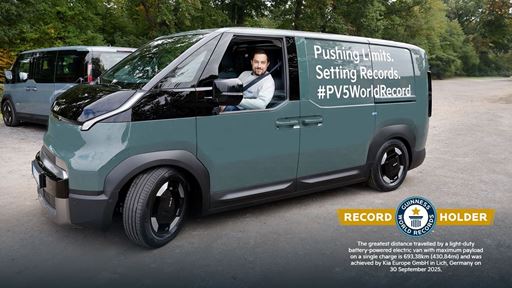 Kia PV5 Cargo sets a GUINNESS WORLD RECORDS title