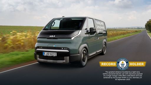 Kia PV5 Cargo sets a GUINNESS WORLD RECORDS title