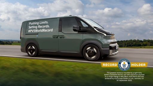 Kia PV5 Cargo sets a GUINNESS WORLD RECORDS title