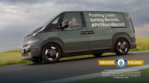 Kia PV5 Cargo sets a GUINNESS WORLD RECORDS title