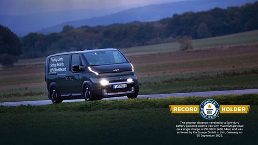 Kia PV5 Cargo sets a GUINNESS WORLD RECORDS title