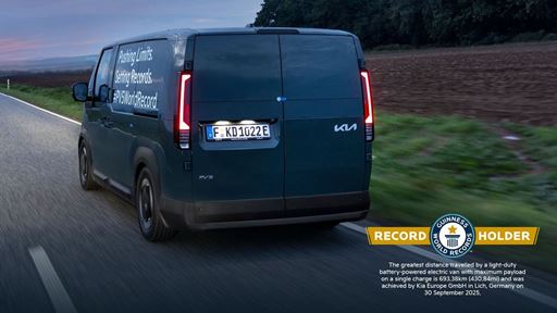 Kia PV5 Cargo sets a GUINNESS WORLD RECORDS title