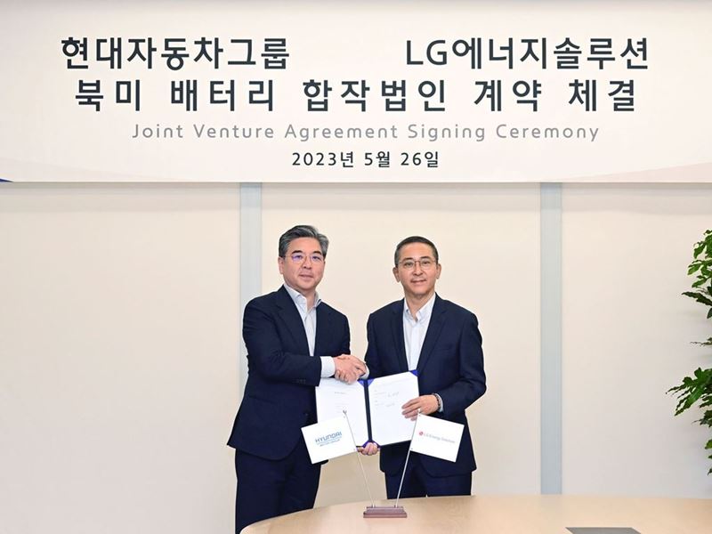 Hyundai and LG Energy Solution to Set Up Joint Venture for Battery Cell Manufacturing in United States.