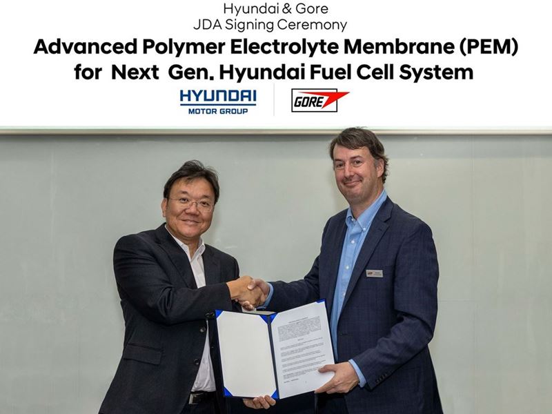 Hyundai Motor and Kia to collaborate with Gore on developing Polymer Electrolyte Membrane for hydrogen fuel cell systems