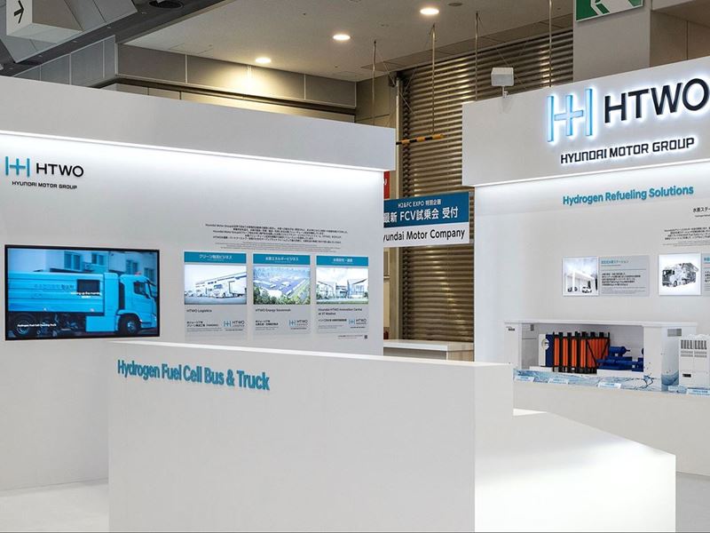 Hyundai Motor Group Exhibition Booth at H2&FC EXPO Tokyo, Japan – HTWO Brand and Hydrogen Refueling Solutions