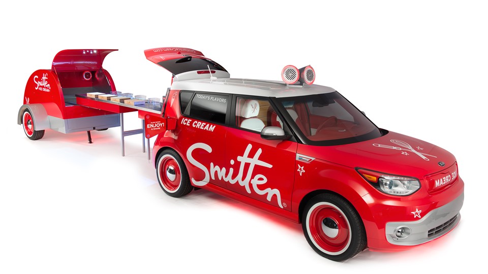 Kia at 2014 SEMA - Smitten Ice Cream Soul EV