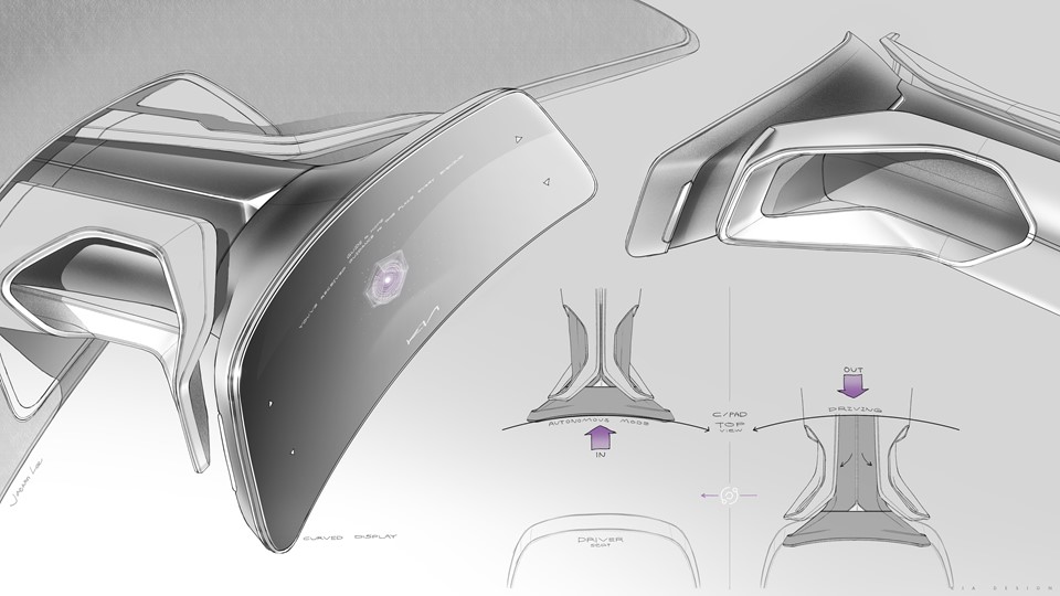 Kia Futuron Concept - Interior Sketch