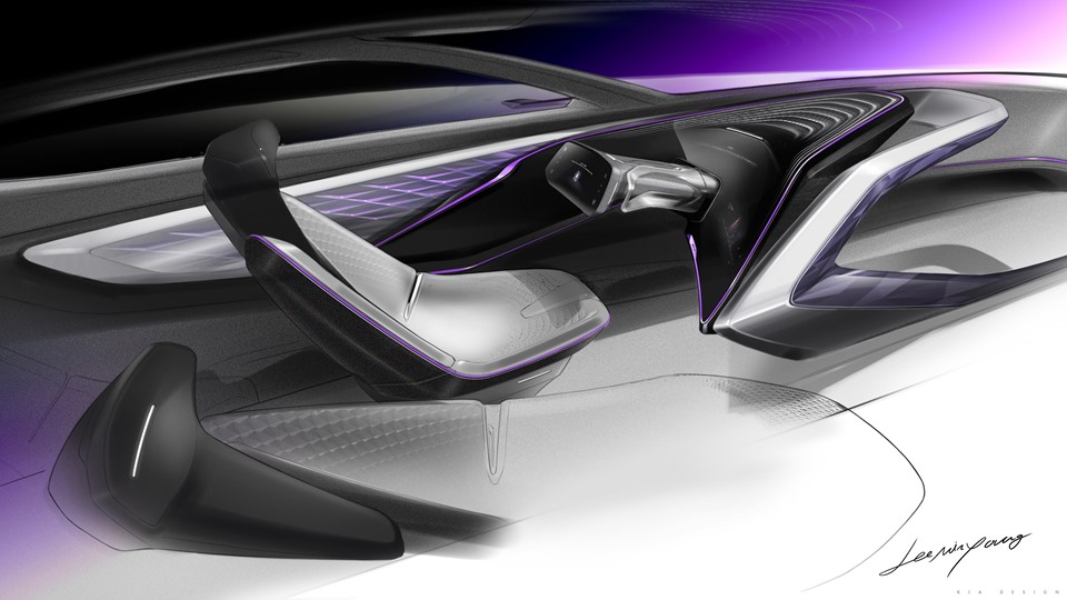 Kia Futuron Concept - Interior Sketch