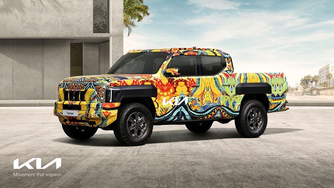 Kia unveils unique camouflage for first ever Tasman pickup truck slated for 2025 launch