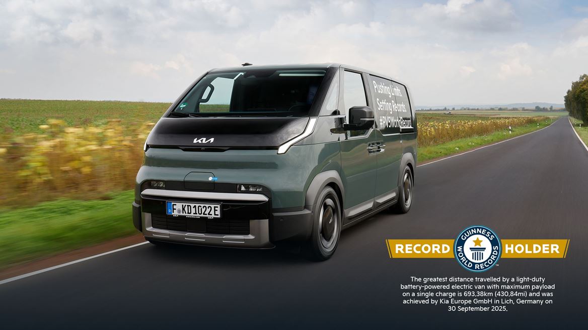 Kia PV5 Cargo sets a GUINNESS WORLD RECORDS title