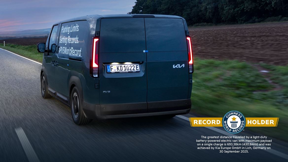 Kia PV5 Cargo sets a GUINNESS WORLD RECORDS title