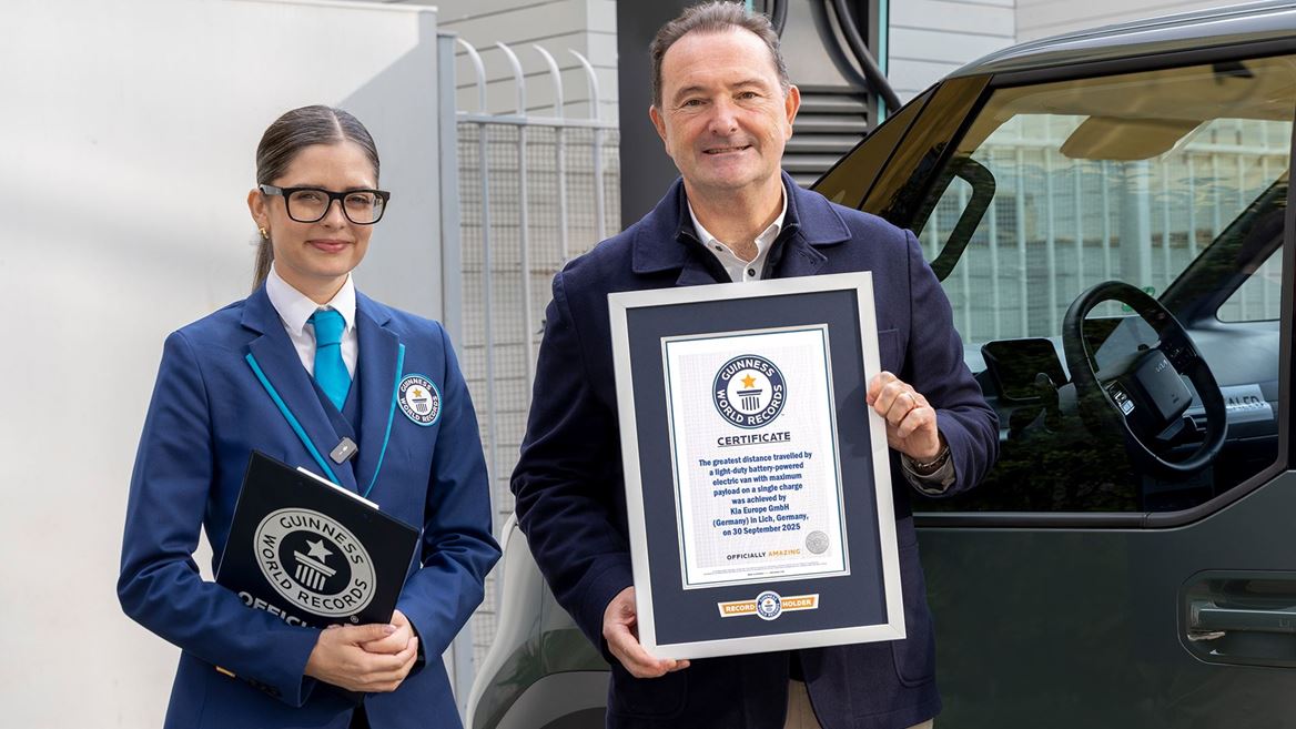 Kia PV5 Cargo sets a GUINNESS WORLD RECORDS title