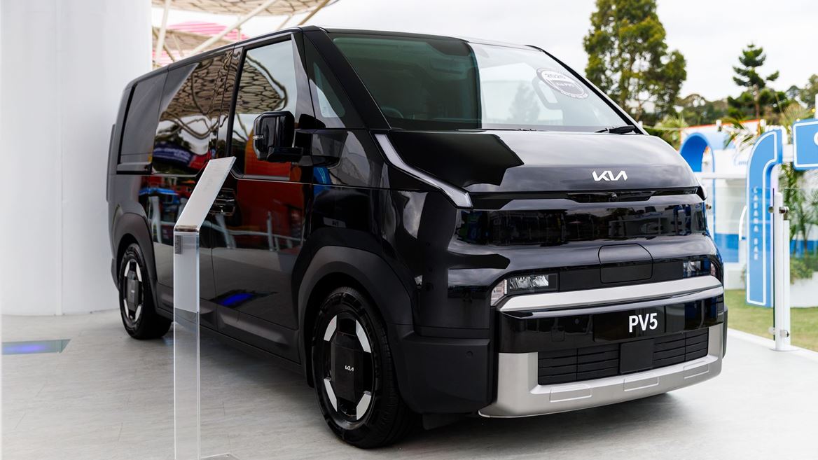 PV5 on display at the Kia booth in Melbourne Park