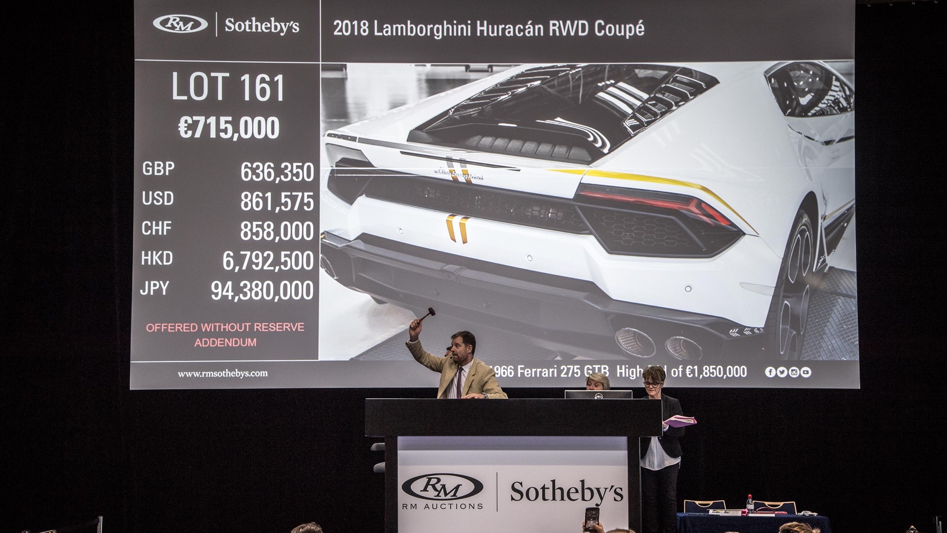 Lamborghini Huracan RWD auctioned in Monte Carlo 1