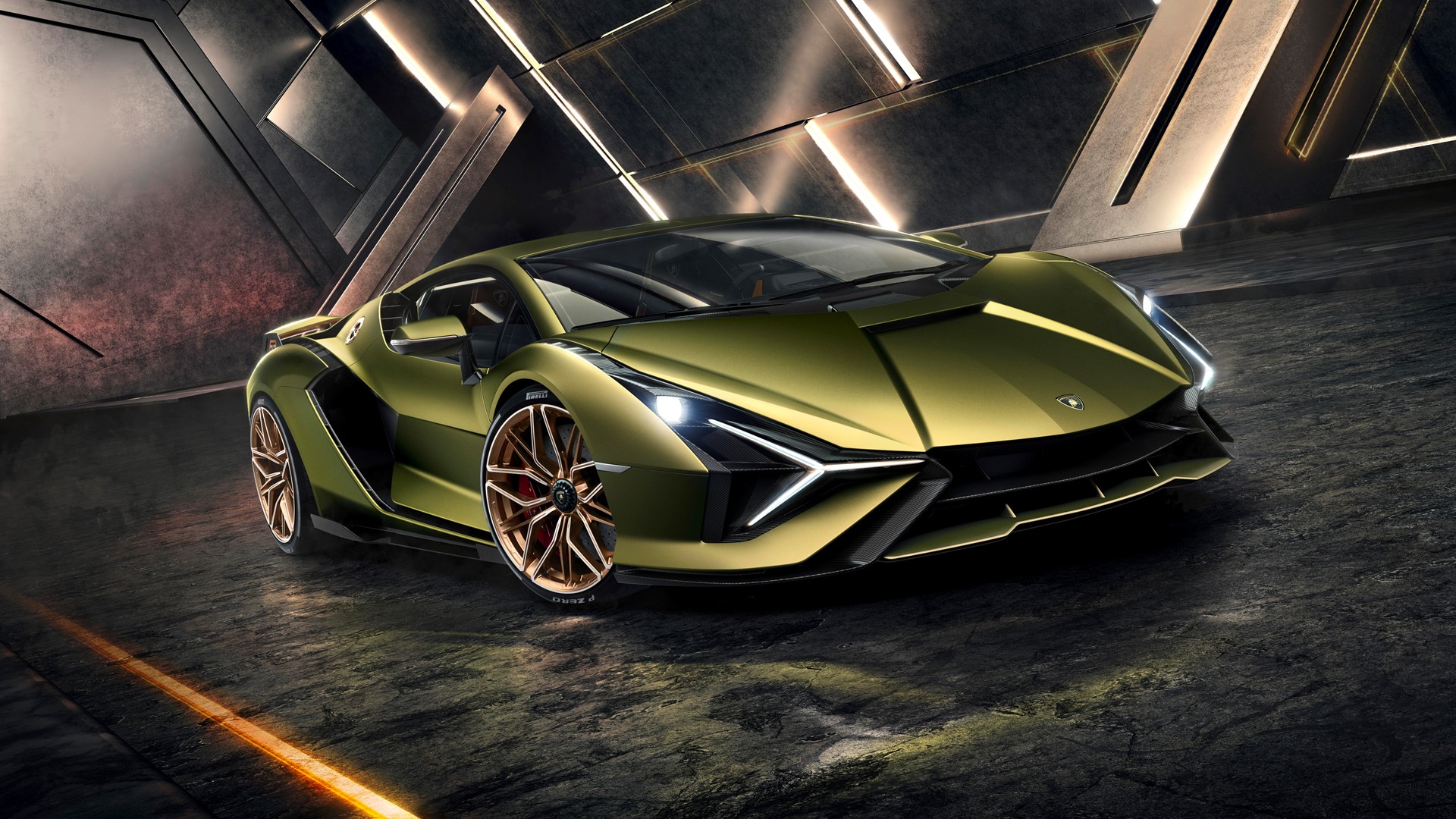Download wallpapers Lamborghini Terzo Millennio, night, 2019 cars