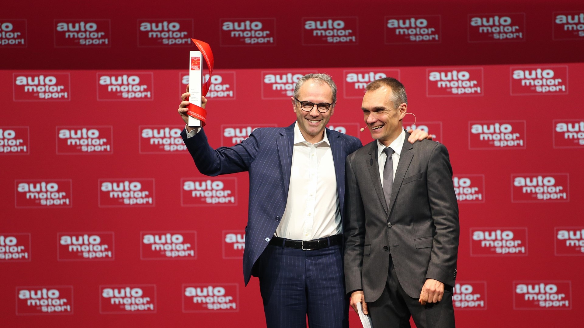 S. Domenicali receives the award in Stuttgart