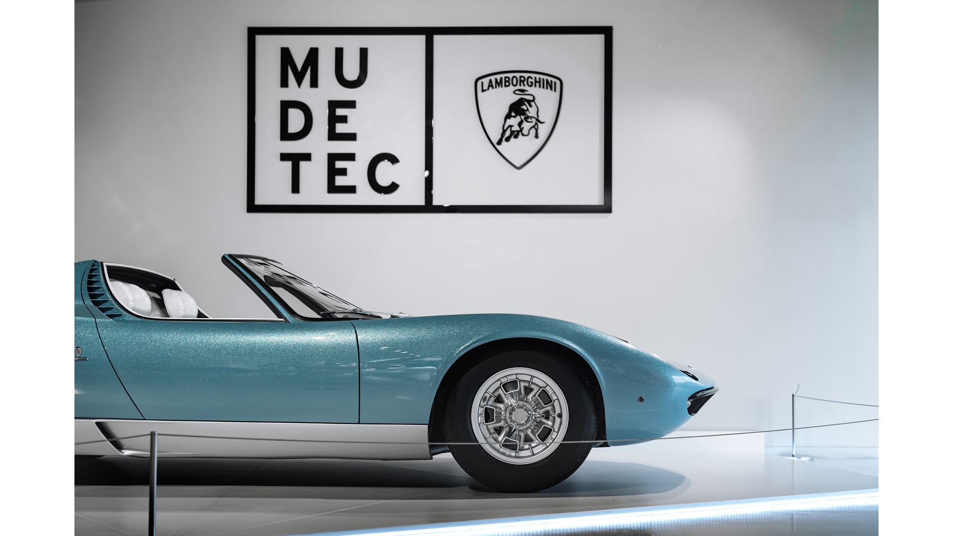 Lamborghini Miura Roadster. The unique 1968 example is on display at the MUDETEC in Sant’Agata Bolognese until 30 Novemb