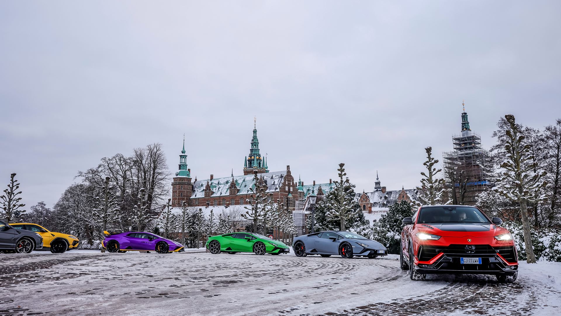 Lamborghini in Scandinavia: a winter convoy through Denmark and Sweden