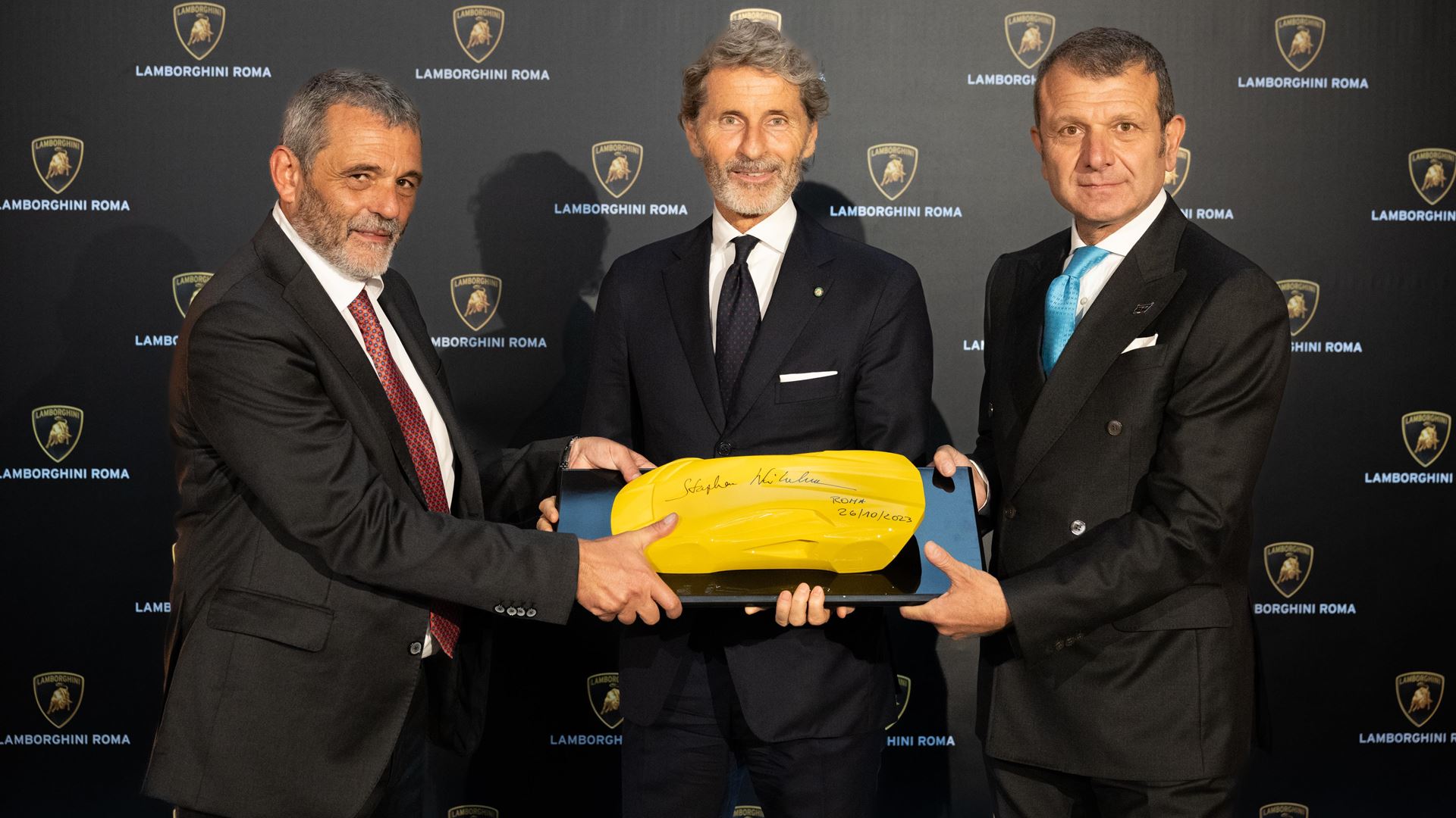 Rolando Cellitti CEO Gruppo L automobile Stephan Winkelmann CEO and Chairman Automobili Lamborghini Fulvio Nobile