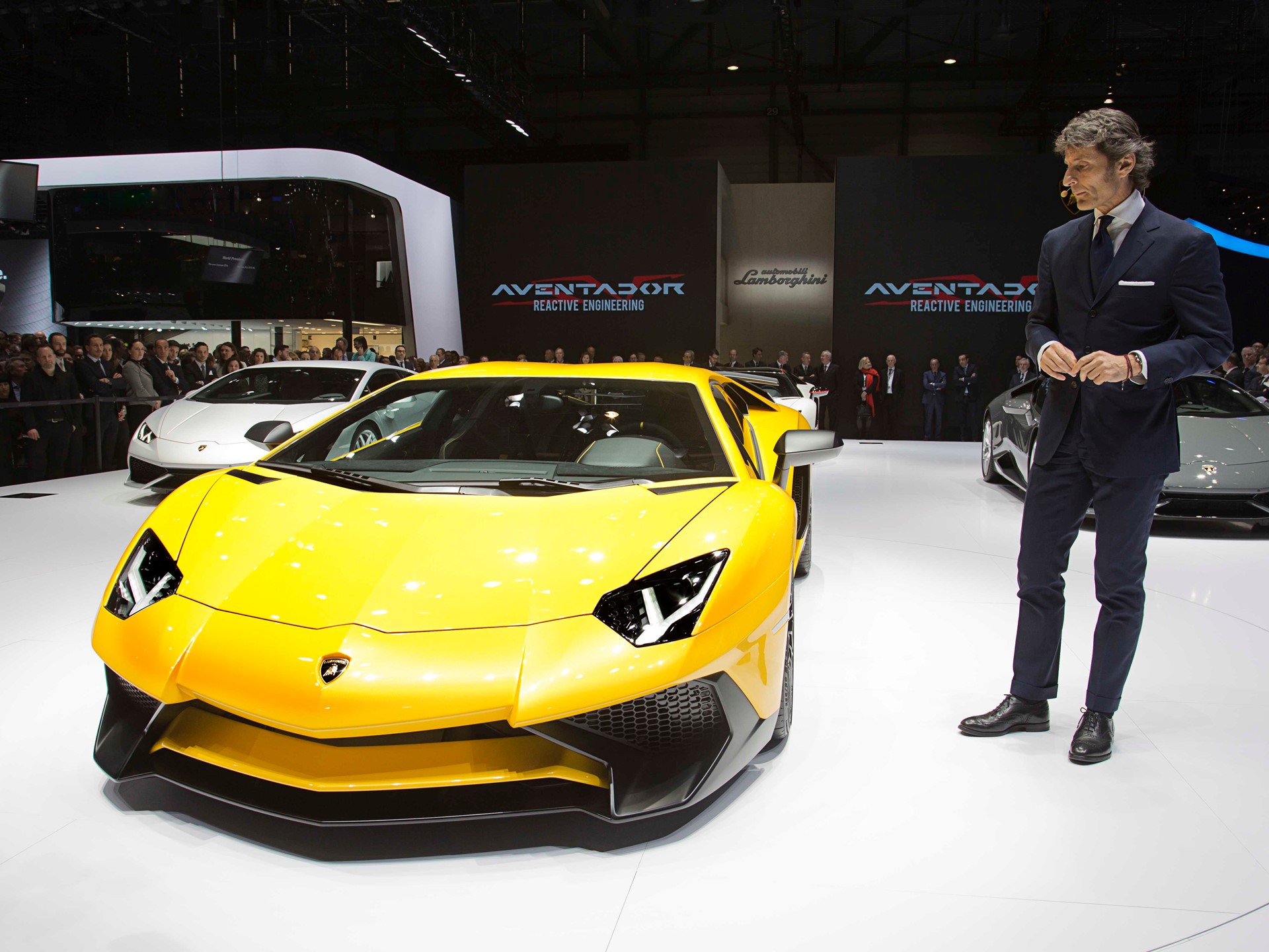 Lamborghini Press Conference at the 2015 Geneva Motor Show