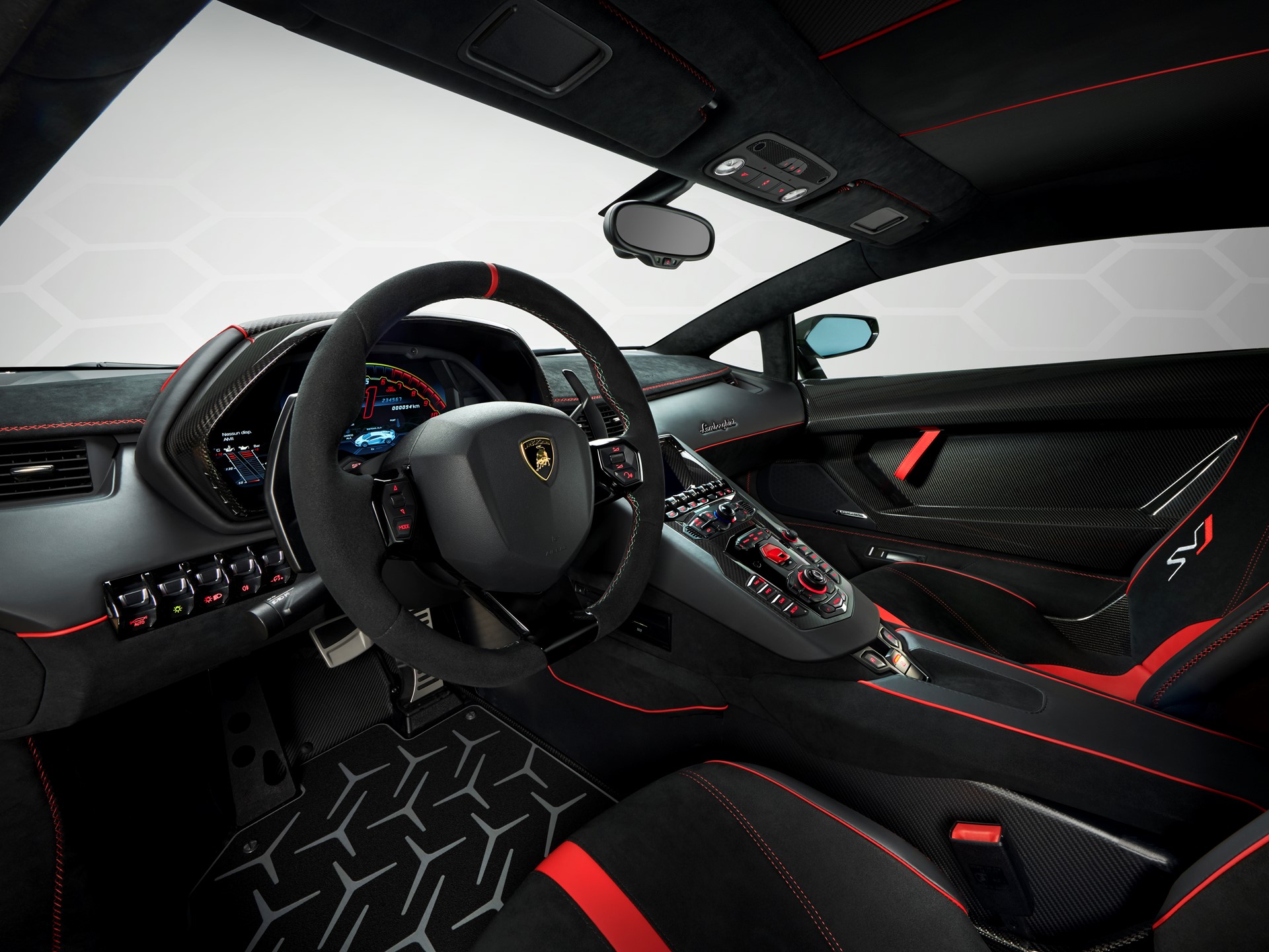 Aventador SVJ Studio Green interior