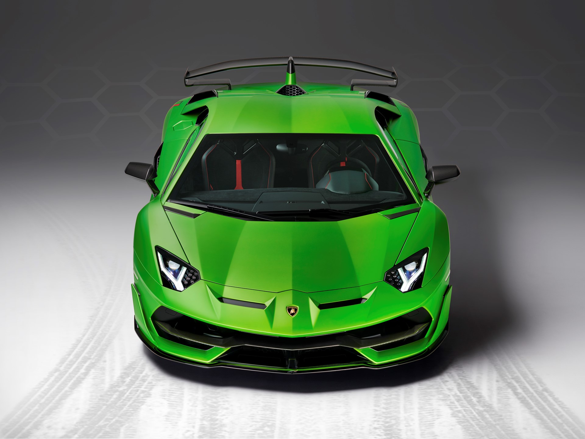 Aventador SVJ Studio Green front