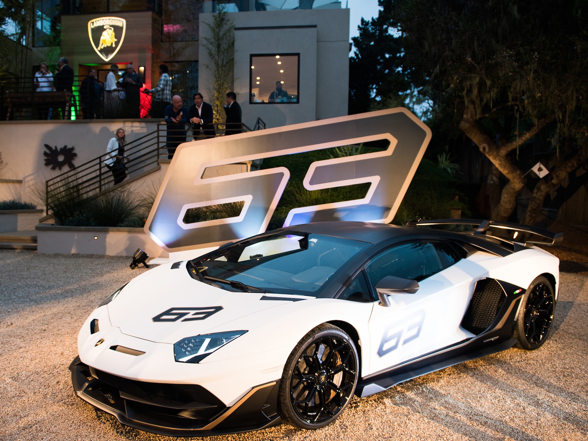Aventador SVJ 63 on display at Lamborghini Lounge Monterey