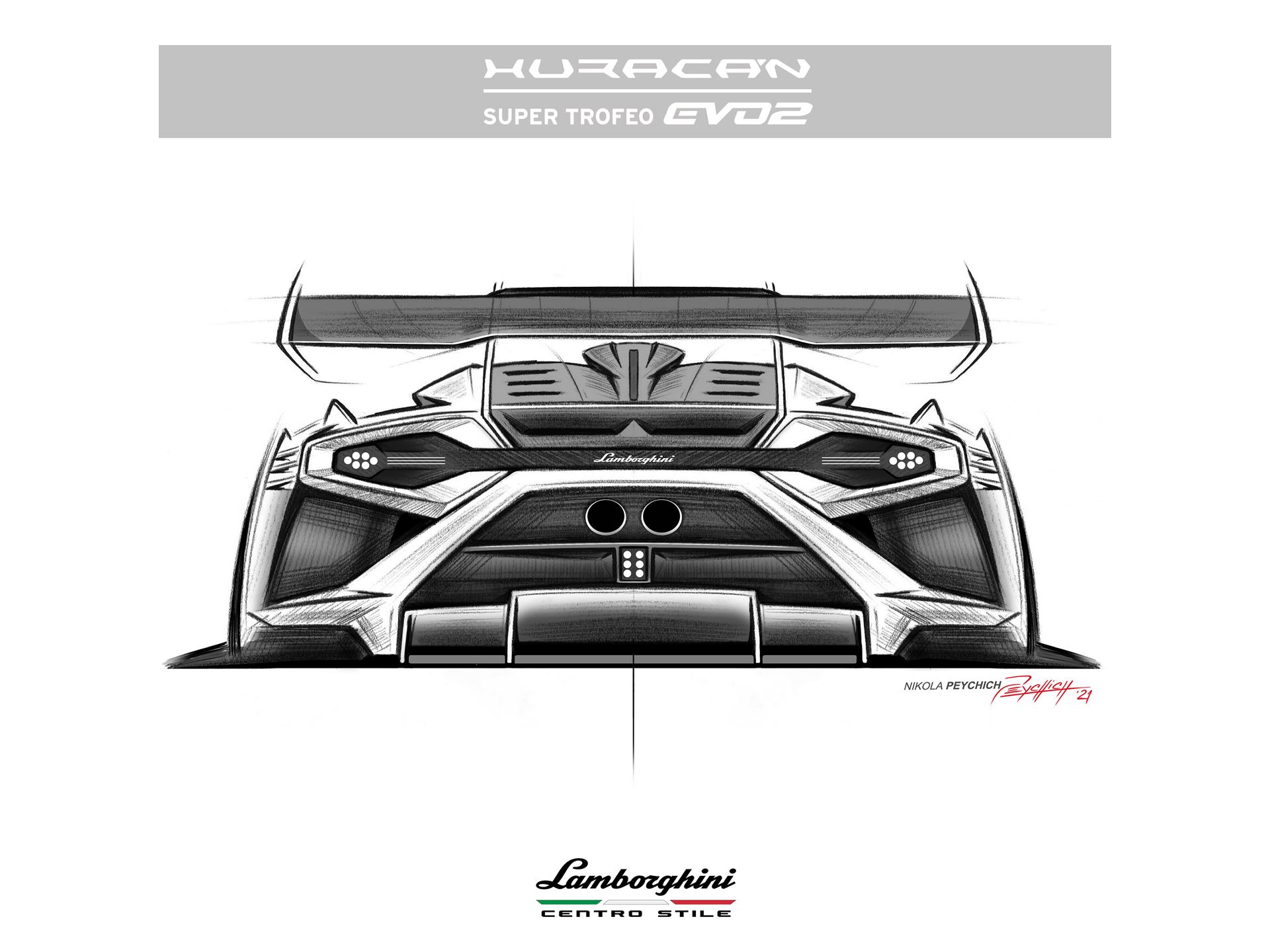Lamborghini Huracán Super Trofeo EVO2 - Centro Stile - Sketches