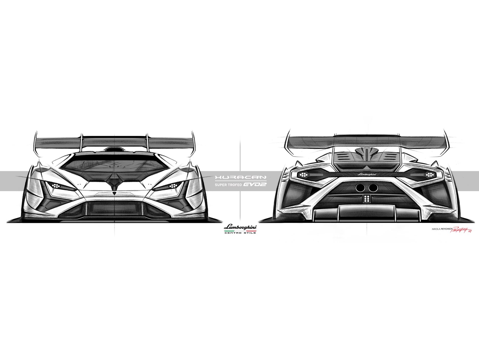 Lamborghini Huracán Super Trofeo EVO2 - Centro Stile - Sketches