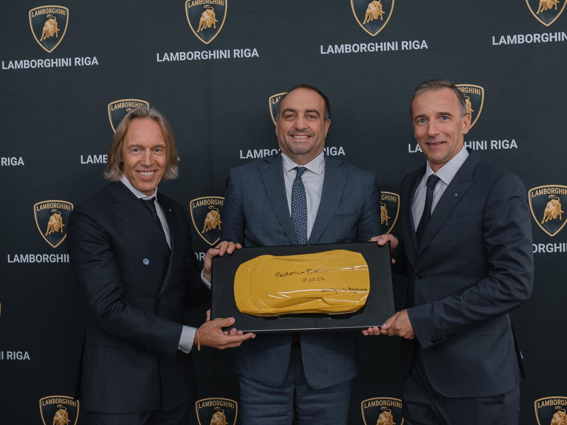 Valdis Spreczis General Manager Luxury Sports Cars SE Federico Foschini Chief Marketing Sales Officer Lamborghini