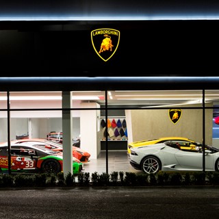 EXTERIOR NEW dealer by night