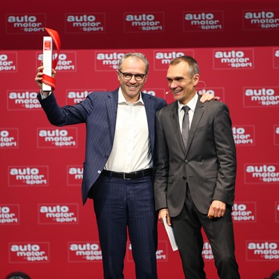 S. Domenicali receives the award in Stuttgart