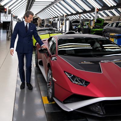 Stephan Winkelmann with Huracán STO