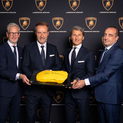 Christian Meyer, Martin Lohmann, Stephan Winkelmann, Federico Foschini at Grand Opening Munich 2022