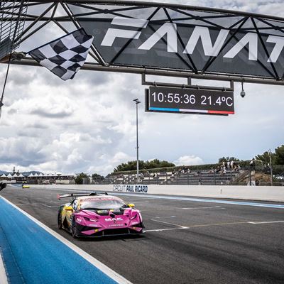 Lamborghini Super Trofeo Europe Sebastian Balthasar Marzio Moretti Oregon Team finish line