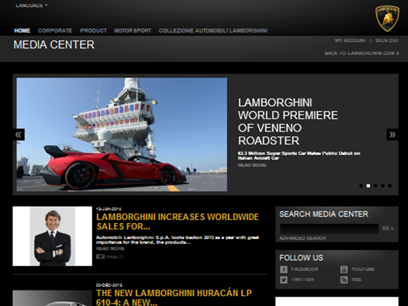 Lamborghini Media Site Lamborghini Media Site